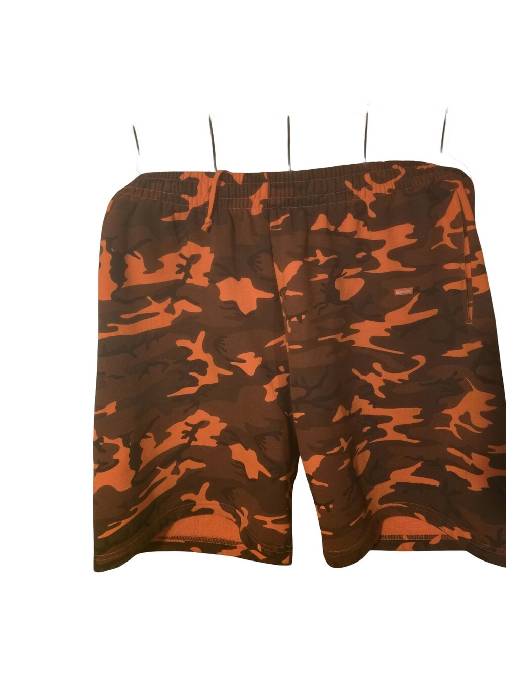 Supreme Orange & Brown Camo Athletic Shorts
